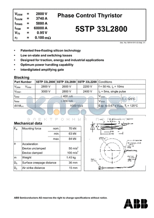 5STP33L2600 datasheet - Patented free-floating silicon technology
