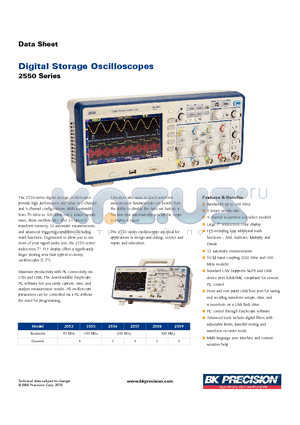 2555 datasheet - Digital Storage Oscilloscopes