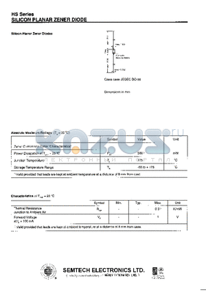 5.1HSB datasheet - SILICON PLANAR ZENER DIODE