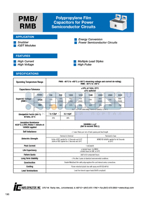 255PMB850KP0 datasheet - Polypropylene Film Capacitors for Power Semiconductor Circuits