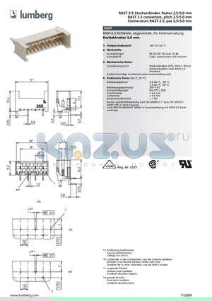 355702 datasheet - RAST-2.5-Steckverbinder, Raster 2,5/5,0 mm