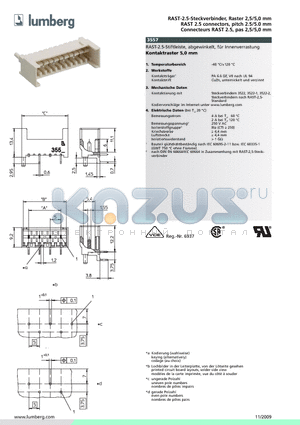 355709 datasheet - RAST-2.5-Steckverbinder, Raster 2,5/5,0 mm