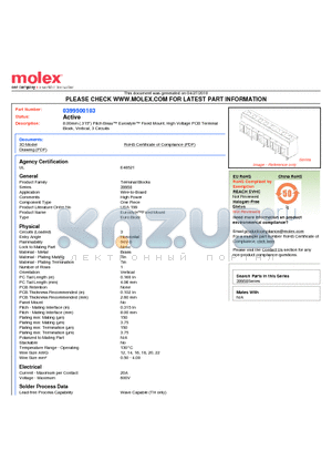 950503 datasheet - 8.00mm (.315