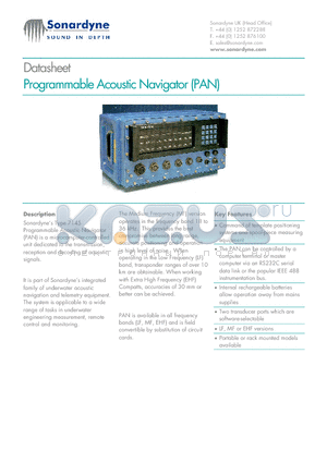 7145 datasheet - Portable Acoustic Navigation (PAN)
