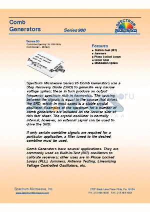 95250 datasheet - Comb Generators