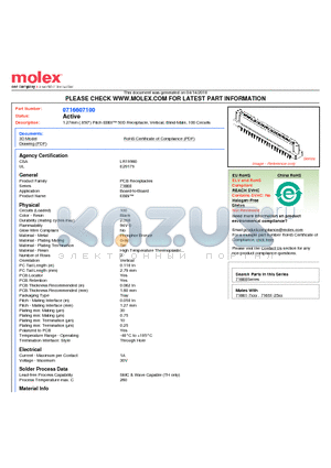 71660-7100 datasheet - 1.27mm (.050