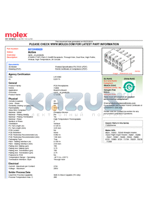 71850-0073 datasheet - 2.54mm (.100