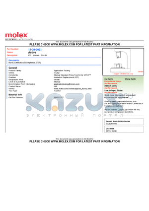 0011-39-0001 datasheet - IDT - Manual - Tool Kit