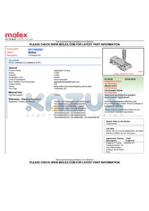 0011-40-2083 datasheet - Terminator Die