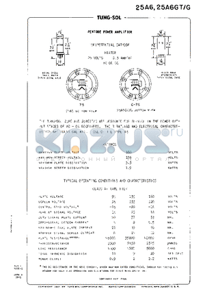 25A6 datasheet - PENTODE POWER AMPLIFIER