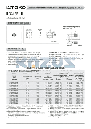 976AS-220M datasheet - Fixed Inductors for Cellular Phone