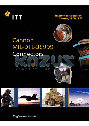 980-1000-016 datasheet - Cannon MIL-DTL-38999 Connectors