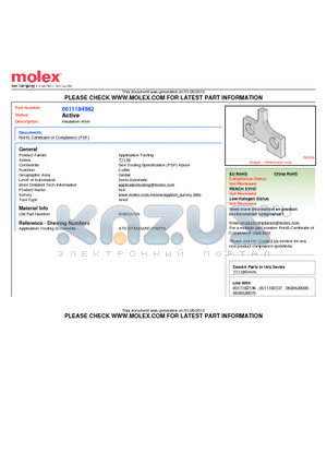 0011184982 datasheet - Insulation Anvil