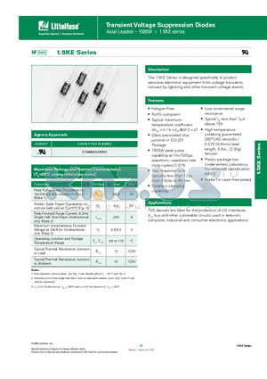 1.5KE550CA-B datasheet - Transient Voltage Suppression Diodes