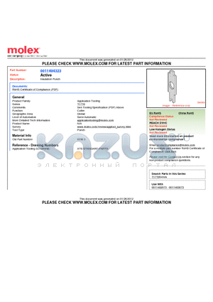 0011404323 datasheet - Insulation Punch