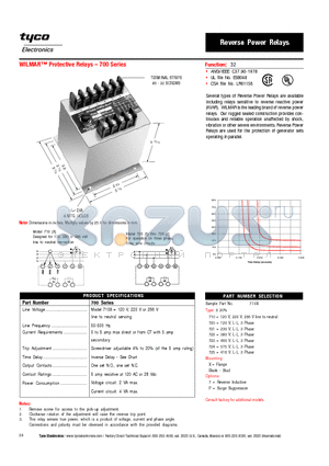 724 datasheet - WILMAR Protective Relays - 700 Series