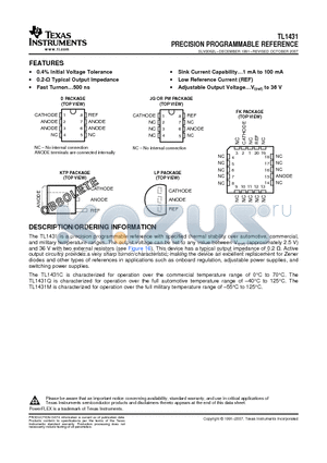 9962001QPA datasheet - PRECISION PROGRAMMABLE REFERENCE