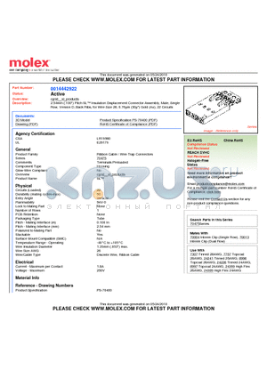 0014442922 datasheet - 2.54mm (.100