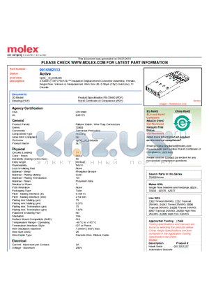 0014562113 datasheet - 2.54mm (.100