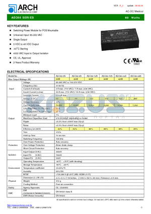 AEC60-15S datasheet - AC-DC Medical