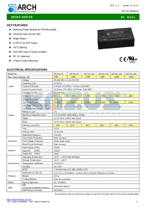 AEC60-24S datasheet - AC-DC Medical