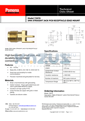 72970 datasheet - High bandwidth, small size, and durability for confident connections.