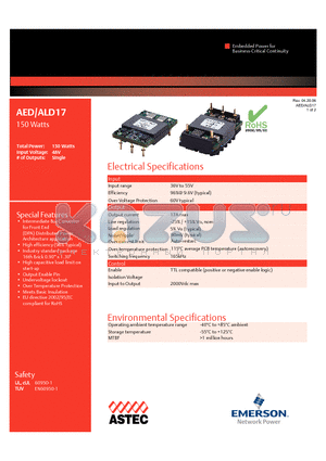 AED17Q50-L datasheet - 150 Watts