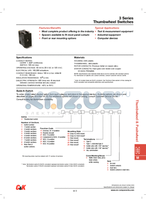 361100000 datasheet - Thumbwheel Switches