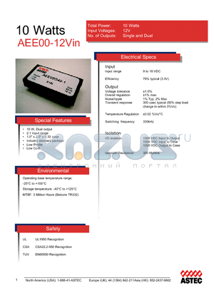 AEE00C12-49 datasheet - 10 Watts