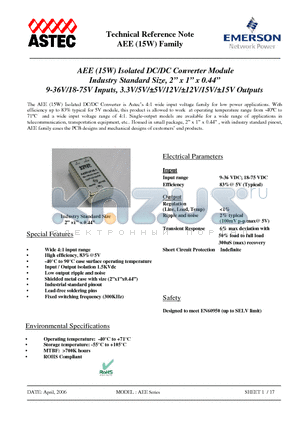 AEE01B18-L datasheet - AEE Series