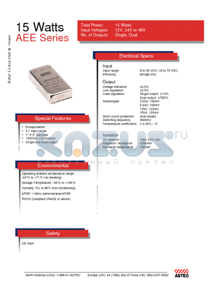 AEE01C36 datasheet - 15 Watts