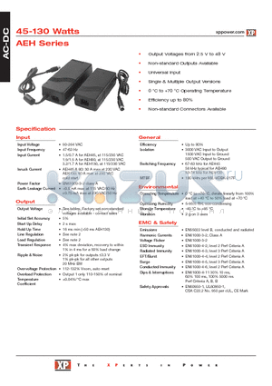 AEH130PD04 datasheet - AC-DC Power Supplies