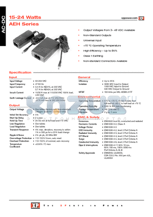 AEH24US07 datasheet - AC-DC Power Supplies