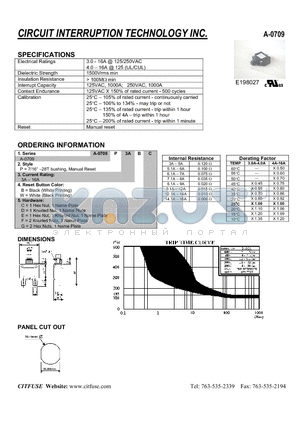 A-0709P5AWD datasheet - CIRCUIT INTERRUPTION TECHNOLOGY INC