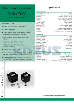 7311-5K-XXXX-6-SW1 datasheet - Industrial Potentiometer