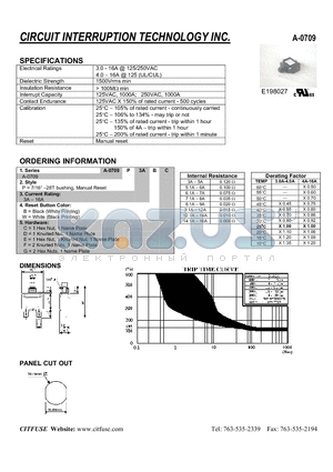 A-0709P9AWC datasheet - CIRCUIT INTERRUPTION TECHNOLOGY INC