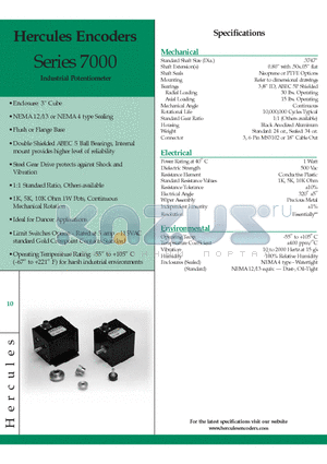 7311T-5K-XXXX-6-SW1 datasheet - Industrial Potentiometer