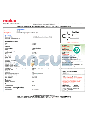 A-159 datasheet - Krimptite Snap Plug, for 18-22 AWG Wire