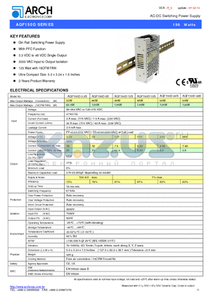 AQF150D-24S datasheet - AC-DC Switching Power Supply