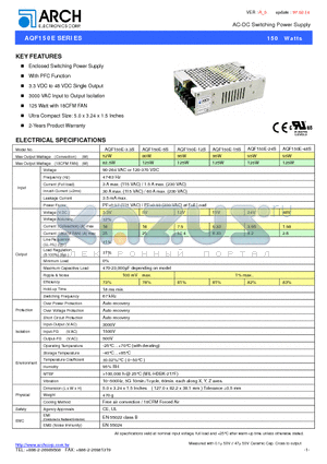 AQF150E-48S datasheet - AC-DC Switching Power Supply