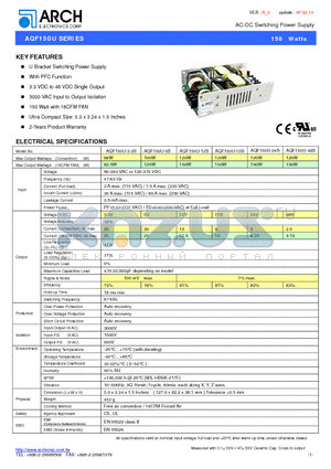 AQF150U-3.3S datasheet - AC-DC Switching Power Supply