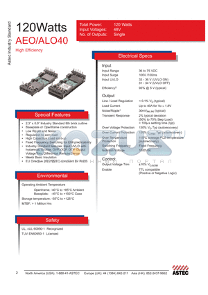 AEO datasheet - High Efficiency