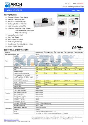 AQF360E-48S datasheet - AC-DC Switching Power Supply