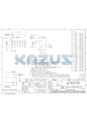 A-2145-AA12A-P909 datasheet - KK 156 PCB ASSY 2145 RIGHT ANGLE SERIES