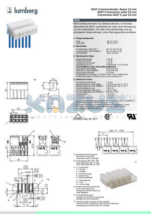 363608 datasheet - RAST-5-Steckverbinder, Raster 5,0 mm