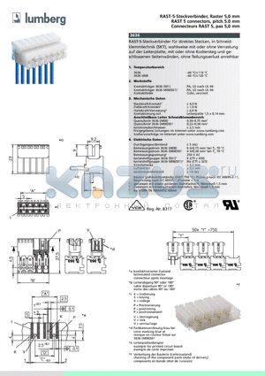 363609 datasheet - RAST-5-Steckverbinder, Raster 5,0 mm