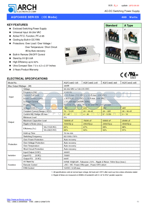 AQFC480E-36S datasheet - AC-DC Switching Power Supply