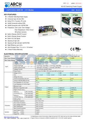 AQFV480U-24S datasheet - AC-DC Switching Power Supply