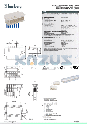 364806M08 datasheet - RAST-5-Steckverbinder, Raster 5,0 mm