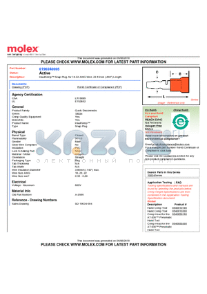 A-269X datasheet - InsulKrimp Snap Plug, for 18-22 AWG Wire, 22.61mm (.890